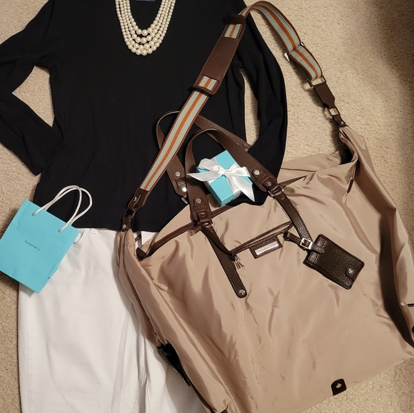 Tiffany & Co Newport Large Weekend Bag Khaki Nylon - Picture 3 of 15